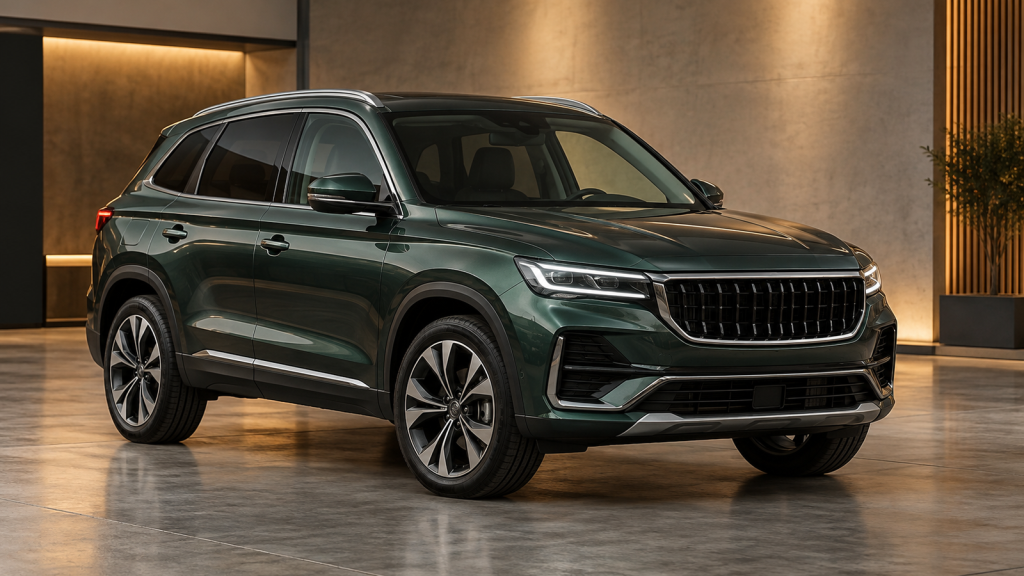 Нейтральный кроссовер без логотипов для страницы выкупа Geely Atlas Pro